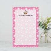 Cutout Cupcake met roze Cherry bovenaan Briefpapier (Staand voorkant)