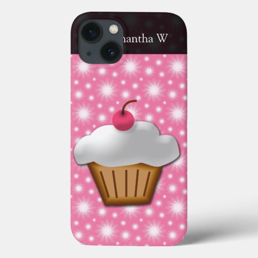 Cutout Cupcake met roze Cherry bovenaan Case-Mate iPhone Case (Achterkant)