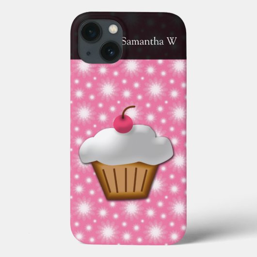 Cutout Cupcake met roze Cherry bovenaan Case-Mate iPhone Case (Achterkant)