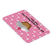 Cutout Cupcake met roze Cherry bovenaan Magneet (Rechterzijde)