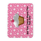Cutout Cupcake met roze Cherry bovenaan Magneet (Verticaal)