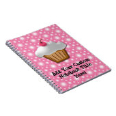 Cutout Cupcake met roze Cherry bovenaan Notitieboek (Rechterzijde)