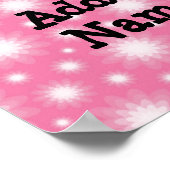 Cutout Cupcake met roze Cherry bovenaan Poster (Hoek)