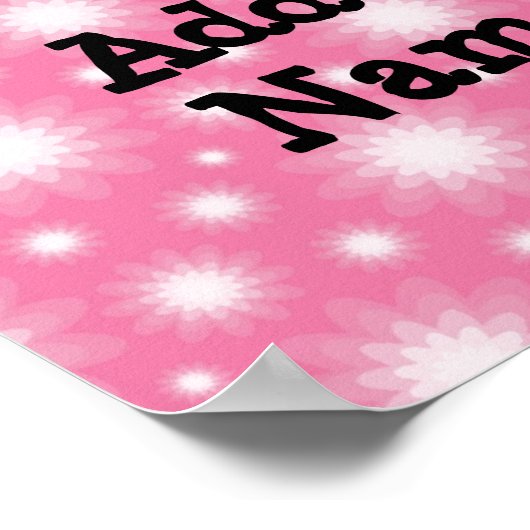 Cutout Cupcake met roze Cherry bovenaan Poster (Hoek)