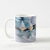 Cutout Elves in the Snow Christmas  Koffiemok (Links)