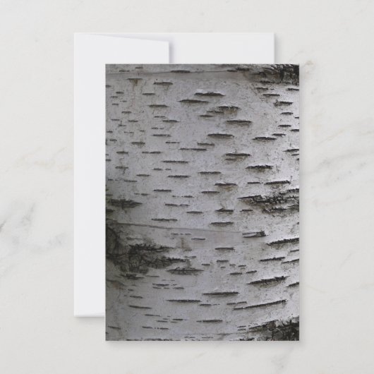 Cutout Heart Birch Tree Bark Wedding RSVP Kaarten (Achterkant)