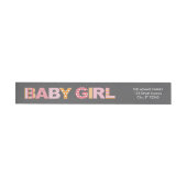 Cutout Letters Baby Girl Shower Wraparing Label (Individueel)