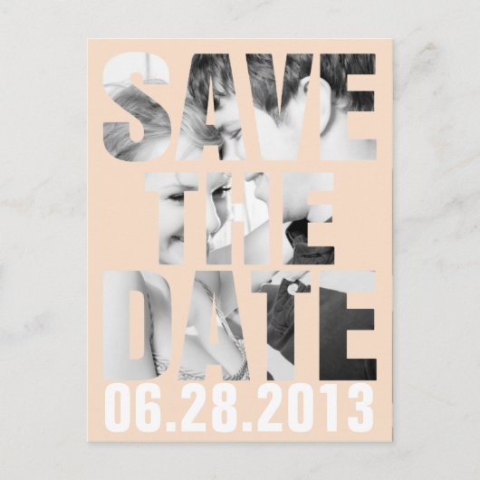 CUTOUT SAVE THE DATE Post Kaart (Voorkant)