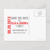 CUTOUT SAVE THE DATE Post Kaart (Achterkant)
