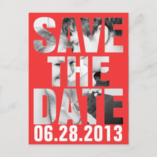 CUTOUT SAVE THE DATE Post Kaart (Voorkant)