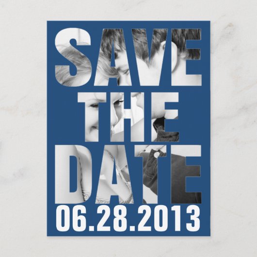 CUTOUT SAVE THE DATE Post Kaart (Voorkant)