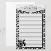 Cutout Turtle - Speciaal design Briefpapier (Voorkant / Achterkant)