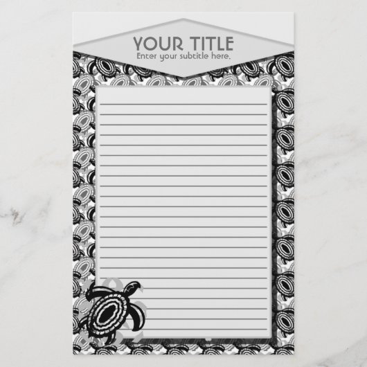 Cutout Turtle - Speciaal design Briefpapier (Voorkant)