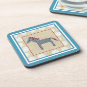 Cutout Zebra op Cream Background Bier Onderzetter (Linkerzijde)