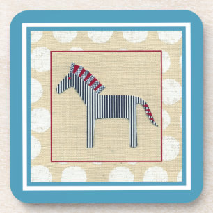 Cutout Zebra op Cream Background Bier Onderzetter