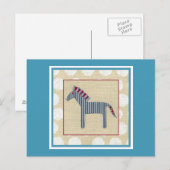 Cutout Zebra op Cream Background Briefkaart (Voorkant / Achterkant)
