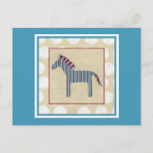 Cutout Zebra op Cream Background Briefkaart (Voorkant)