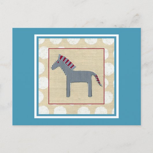 Cutout Zebra op Cream Background Briefkaart (Voorkant)