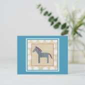 Cutout Zebra op Cream Background Briefkaart (Staand voorkant)
