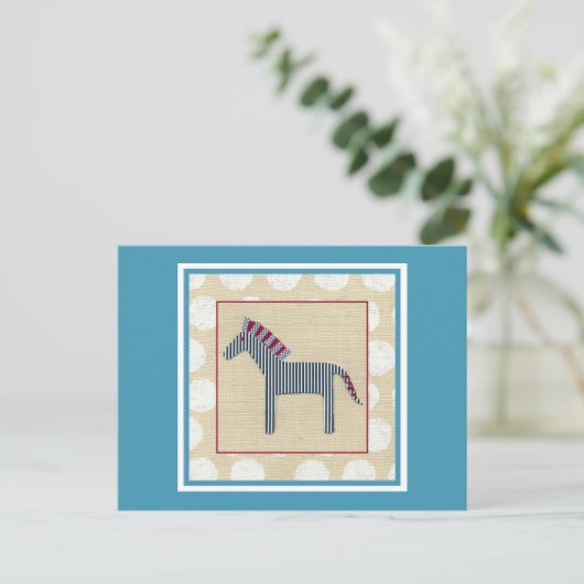 Cutout Zebra op Cream Background Briefkaart (Staand voorkant)