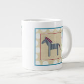 Cutout Zebra op Cream Background Grote Koffiekop (Voorkant rechts)