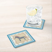 Cutout Zebra op Cream Background Kartonnen Onderzetters (Insitu)