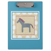 Cutout Zebra op Cream Background Klembord (Voorkant)