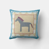 Cutout Zebra op Cream Background Kussen (Achterkant)