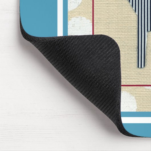 Cutout Zebra op Cream Background Muismat (Hoek)