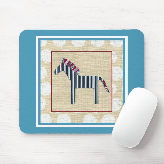 Cutout Zebra op Cream Background Muismat (Met muis)
