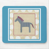 Cutout Zebra op Cream Background Muismat (Voorkant)