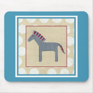 Cutout Zebra op Cream Background Muismat