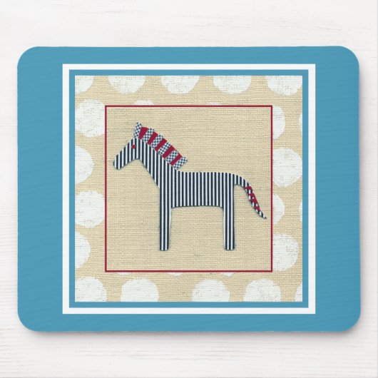 Cutout Zebra op Cream Background Muismat (Voorkant)