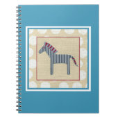 Cutout Zebra op Cream Background Notitieboek (Voorkant)