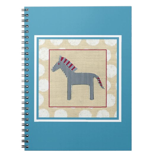 Cutout Zebra op Cream Background Notitieboek (Voorkant)