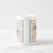 Cutout Zebra op Cream Background Porselein Kop (Voorkant)