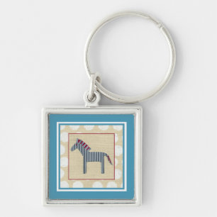 Cutout Zebra op Cream Background Sleutelhanger