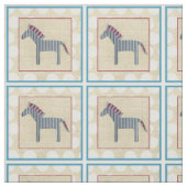Cutout Zebra op Cream Background Stof (Swatch)