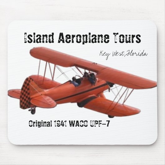 cutoutbiplane, Island Airplane Tours, Key West... Muismat (Voorkant)