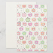 Cutretro appel patroon briefpapier (Voorkant / Achterkant)