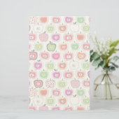 Cutretro appel patroon briefpapier (Staand voorkant)