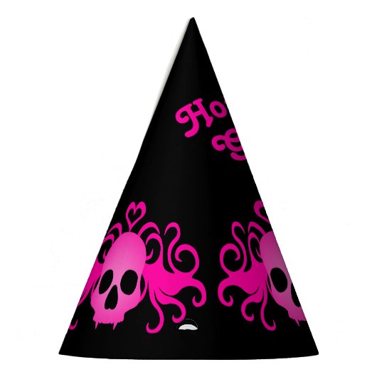 Cutrofiele roze schedel | Roze gothic Feesthoedjes (Links)