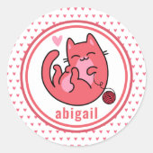 Cutrofielen | Gepersonaliseerde Kinderen Ronde Sticker (Voorkant)