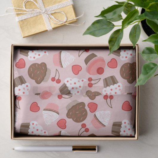 Cutrofielen, harten en kersen tissuepapier (Geschenk)