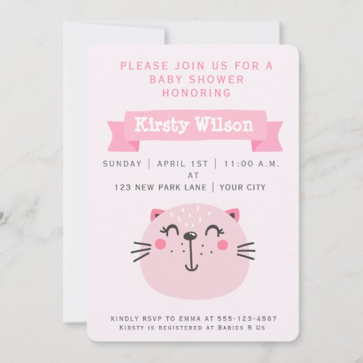 Cutrofielen | Uitnodiging tot Baby shower (Voorkant)