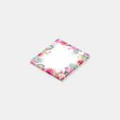 Cutrofielroze lijst met florale en naaldbladeren post-it® notes (Schuin)