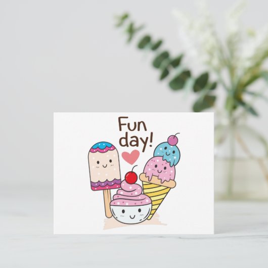 Cutroomcrème Briefkaart (Staand voorkant)