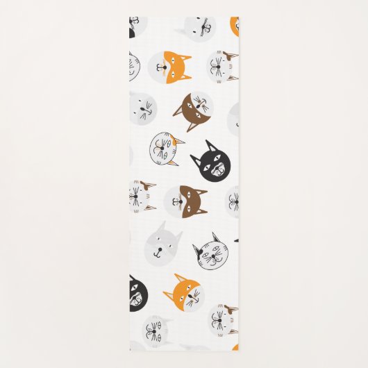 Cutropenpatroon - Oranje, zwart, bruin en wit Yogamat (Voorkant)