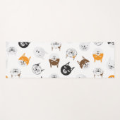 Cutropenpatroon - Oranje, zwart, bruin en wit Yogamat (Voorkant (horizontaal))