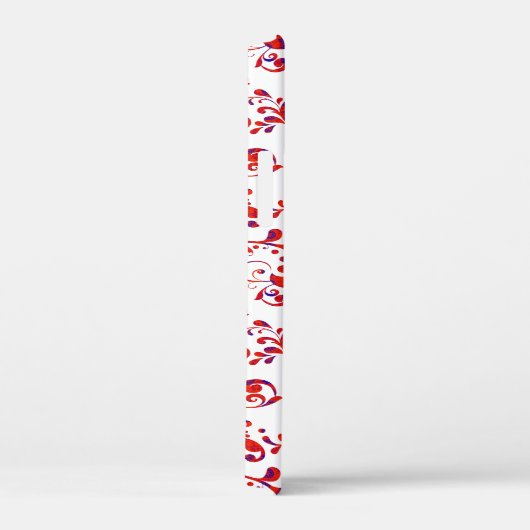 Cutrorood wit bloempatroon Case-Mate iPhone case (Achterkant / Rechts)